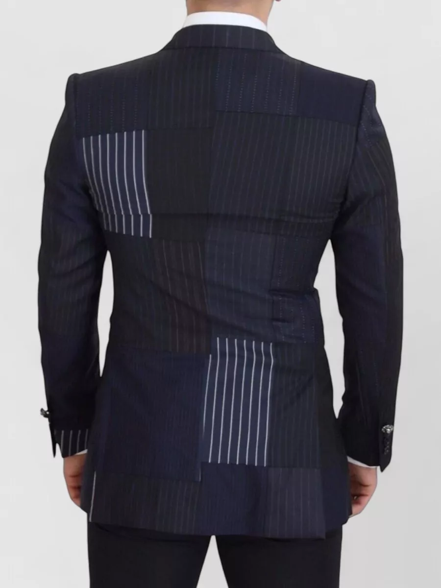 Dolce&Gabbana Silk Patchwork Double-Breasted Blazer