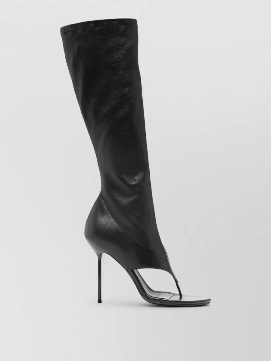 Paris Texas Lidia Knee High Thong Open Toe Boots