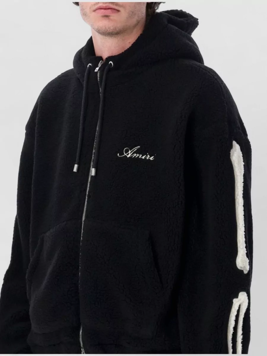 Amiri Textured Fleece Zip Hooded Jacket