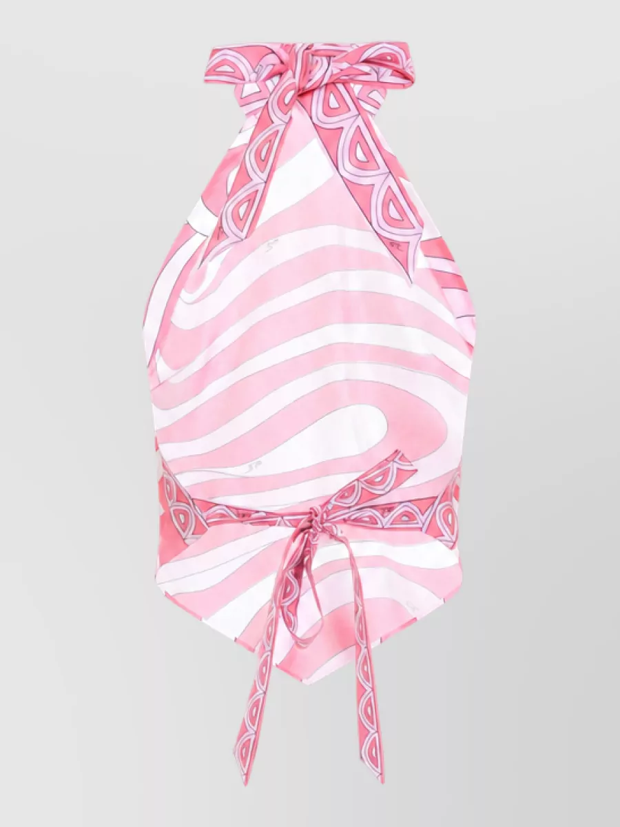Pucci Silk halterneck sleeveless top
