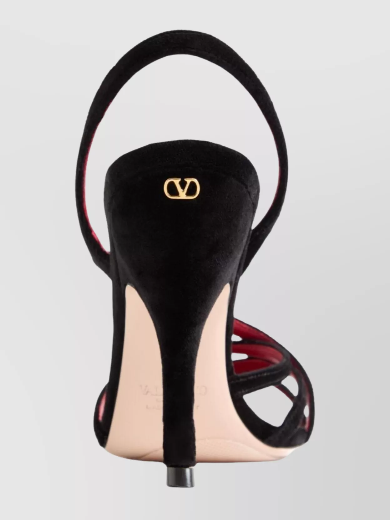 Valentino Garavani Velvet Sandals Featuring Crisscross Straps