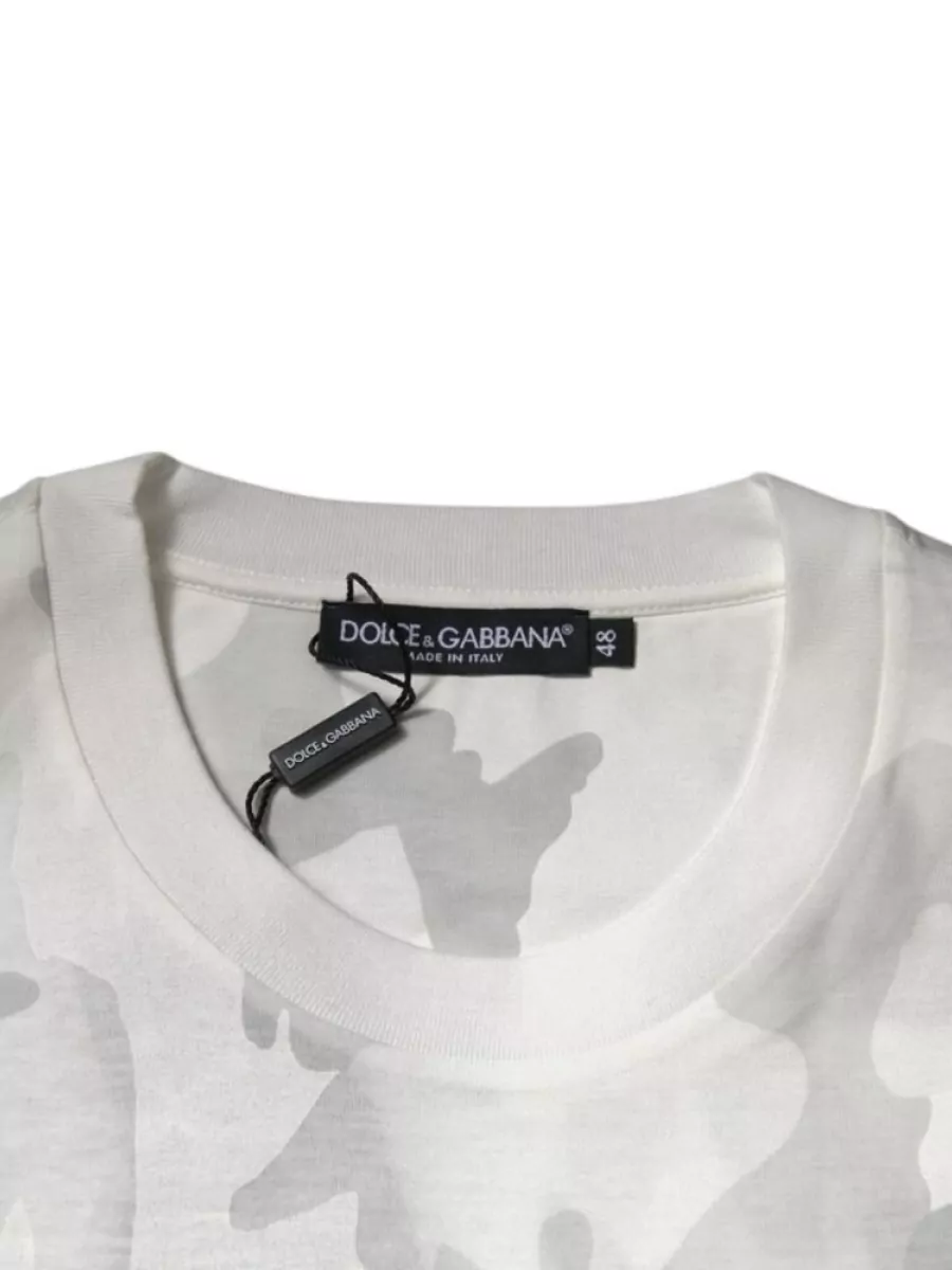 Dolce&Gabbana Cotton Camouflage Crew Neck T-Shirt