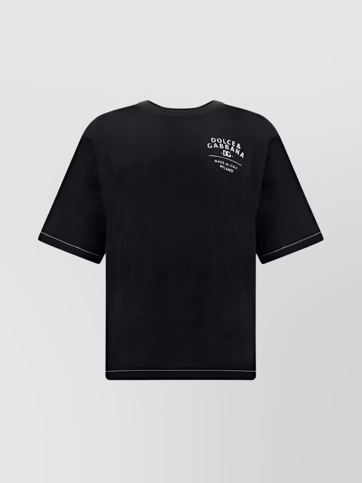 Shop Dolce & Gabbana Contrasting Hems Crew Neck T-shirt