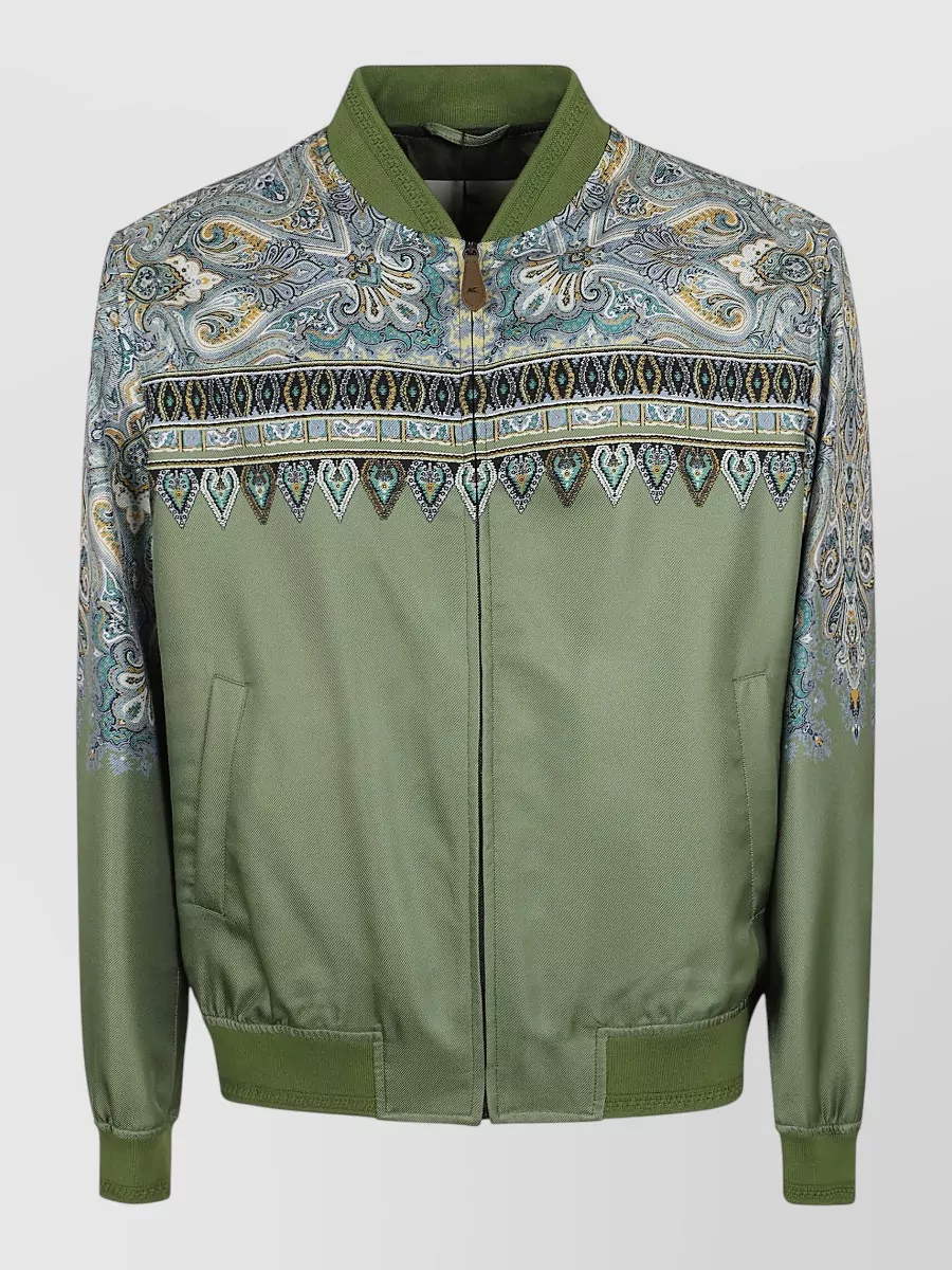 Etro silk printed bomber jacket