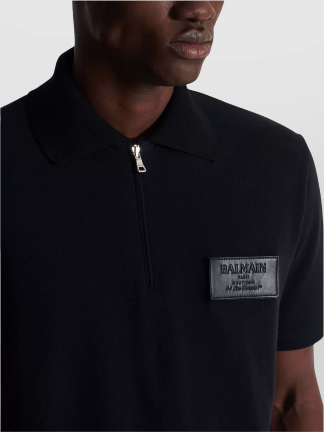 Balmain Zip Detail Polo With Short Sleeves