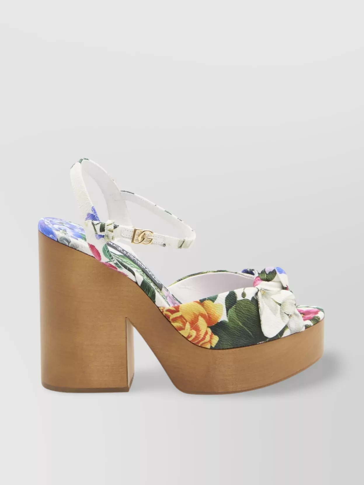 Dolce & Gabbana Floral Jacquard Platform Sandals