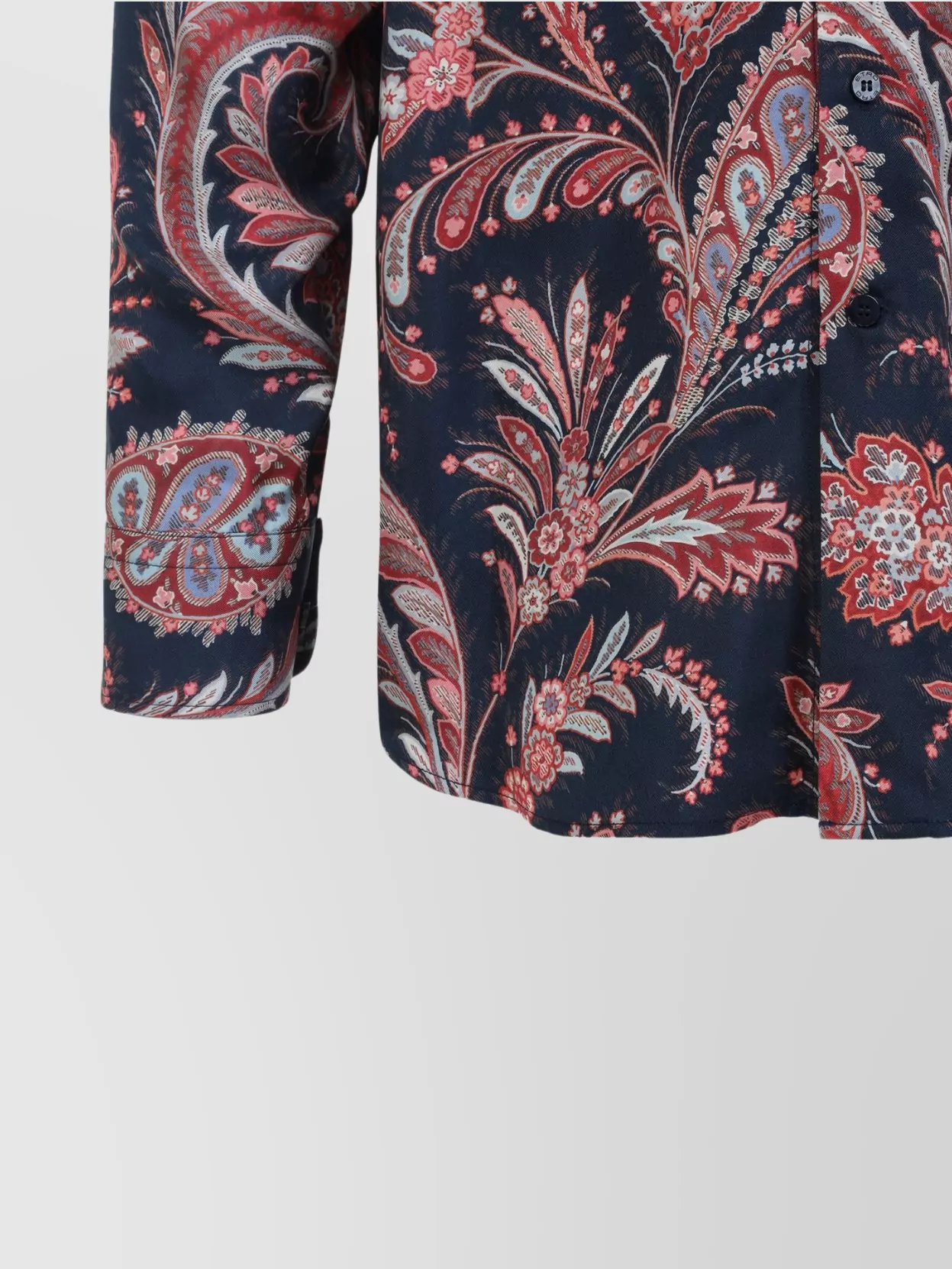 Etro Paisley Print Silk Shirt With Long Sleeves