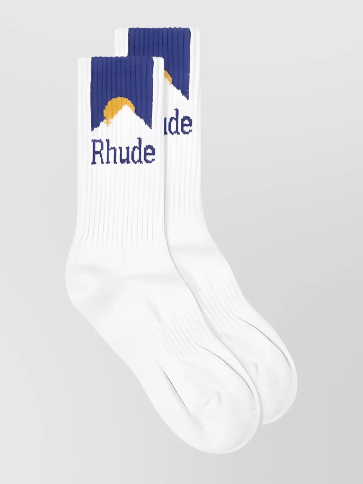 Shop Rhude Moonlight Versatile Athletic Leisure Sock In White