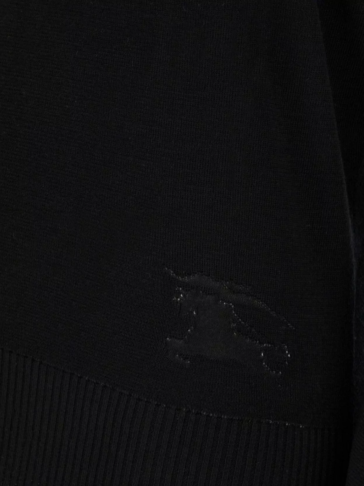Burberry Ribbed Turtleneck Wool Sweater