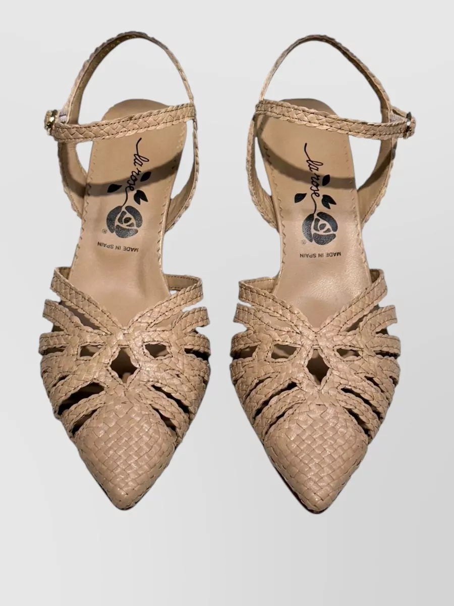 La Rose Leather Pointed Pumps