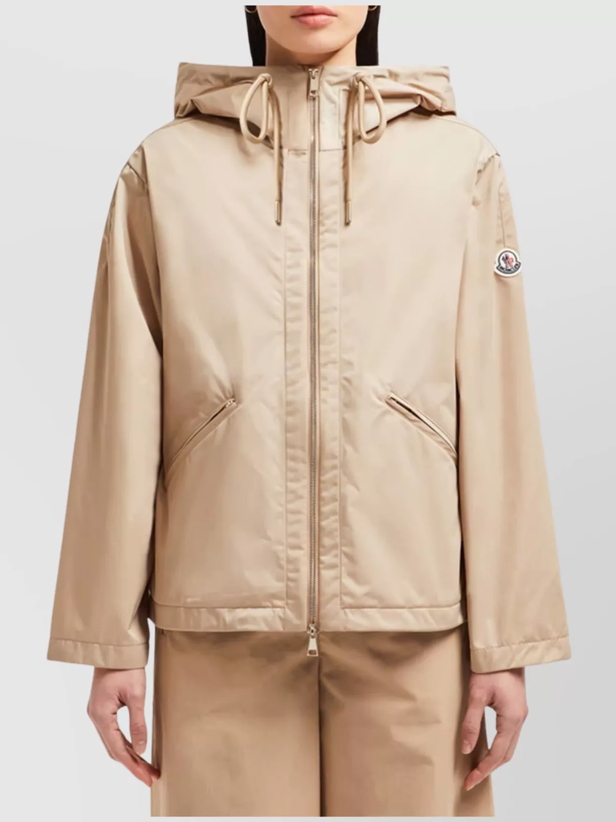 Moncler Drawstring Hem Hooded Jacket