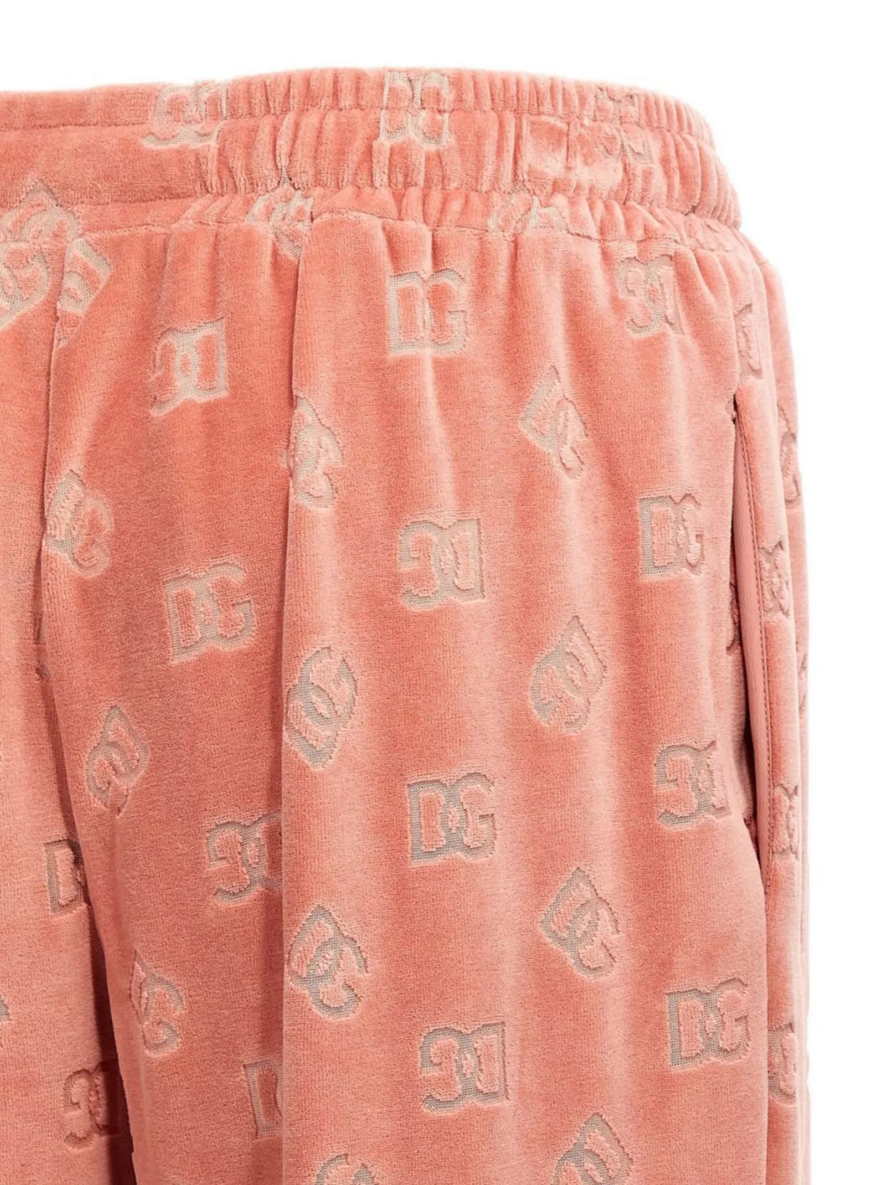 Dolce & Gabbana Chenille Jogging Pants With Jacquard Dg Logo