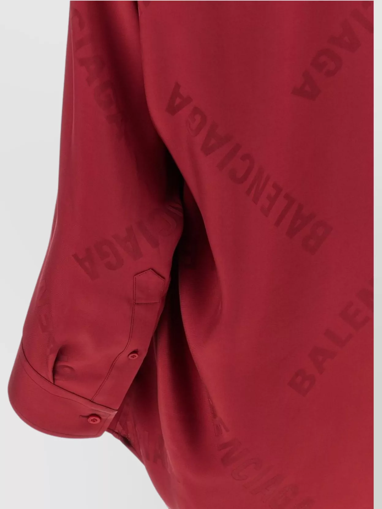 Shop Balenciaga Oversized Shirt With Pocket And Long Hem