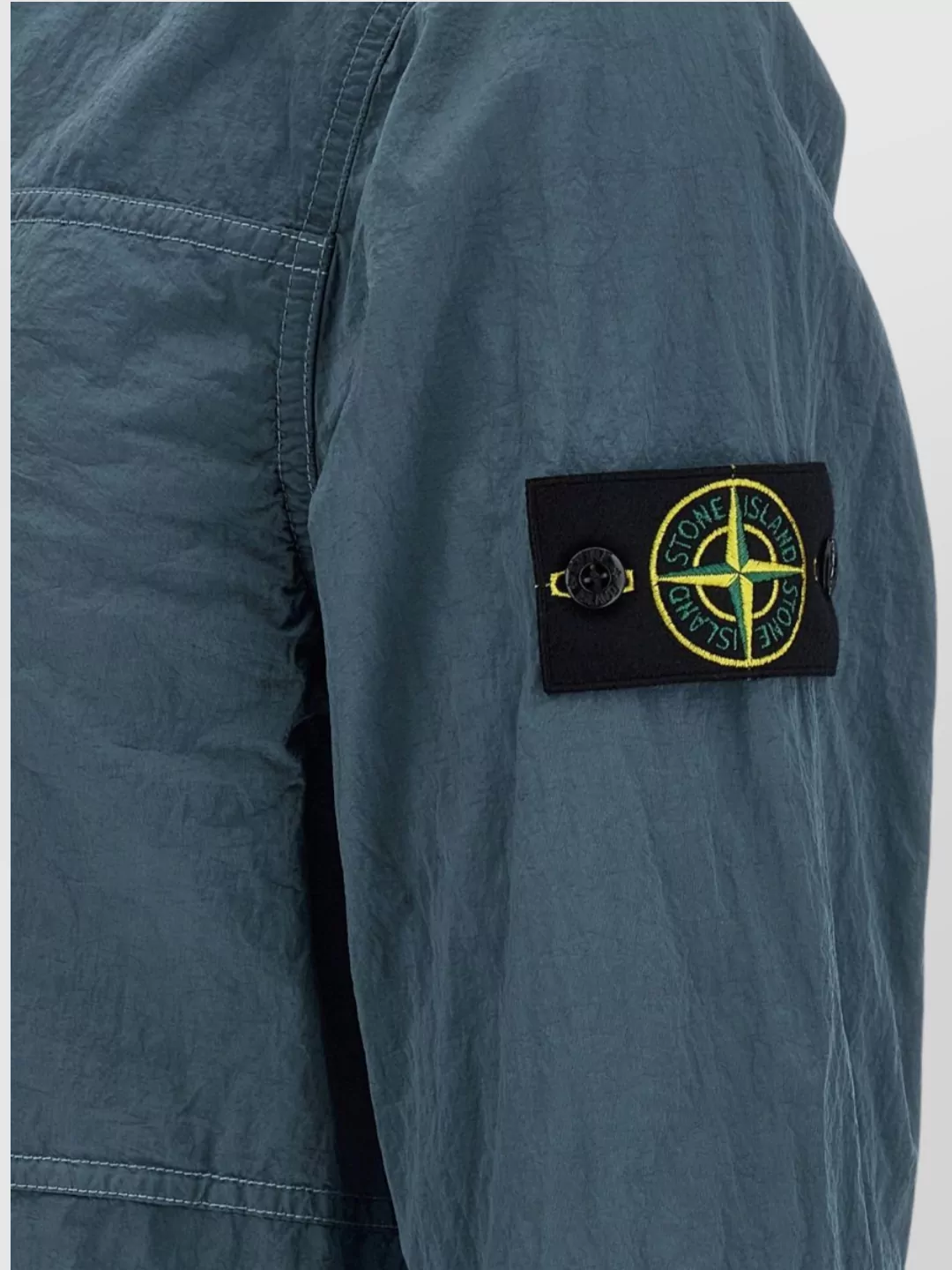 Stone Island Overshirt With Logo Badge And Chest Pocket
