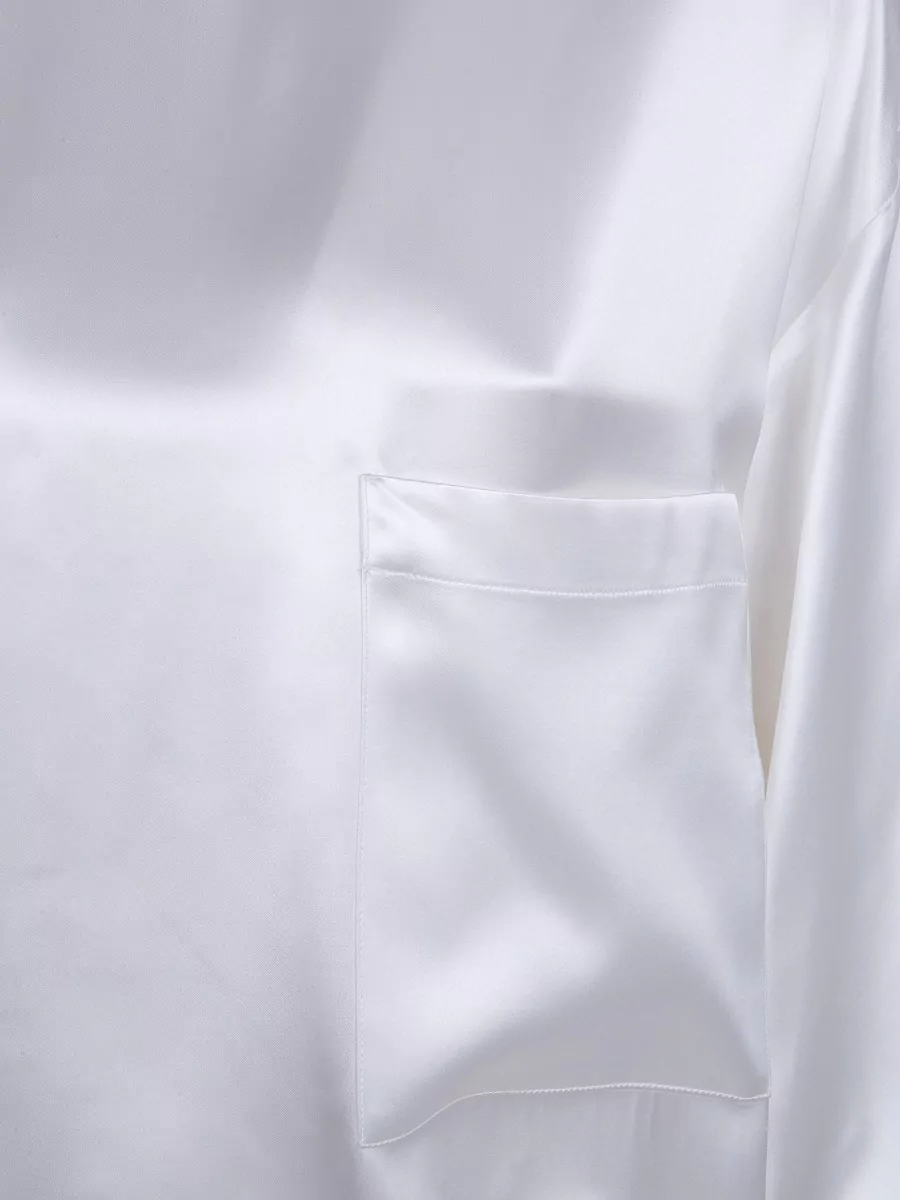 Darkpark Asymmetric Satin Shirt Dress