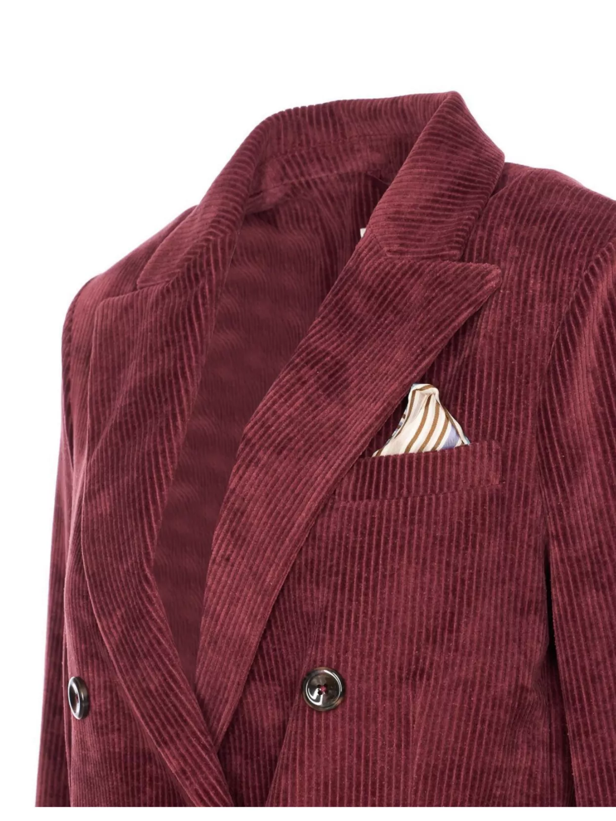 Circolo 1901 Velvet Double-Breasted Jacket Chest Pocket
