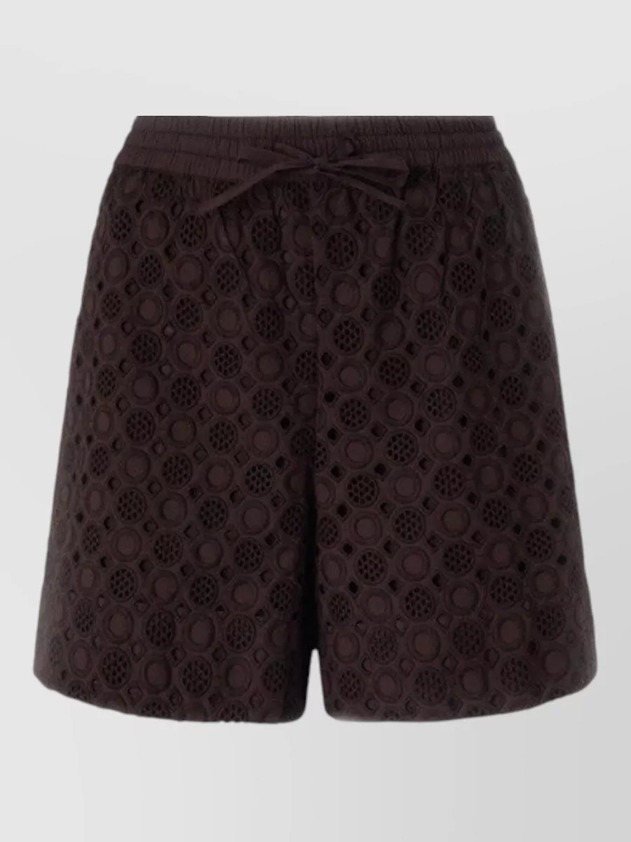 Pinko embroidered relaxed-fit knee-length shorts