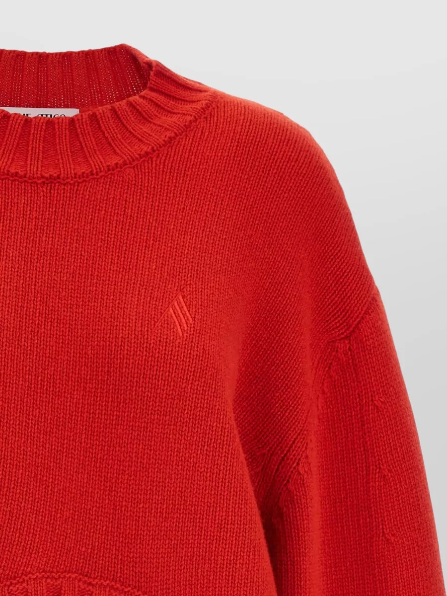 The Attico Knit Sweater Long Sleeves Asymmetric Hem