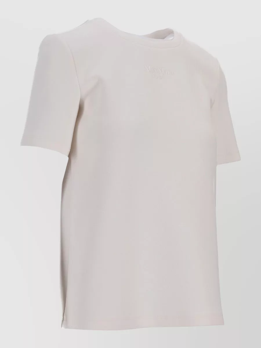 S Max Mara Short Sleeve Crew Neck Plain Top