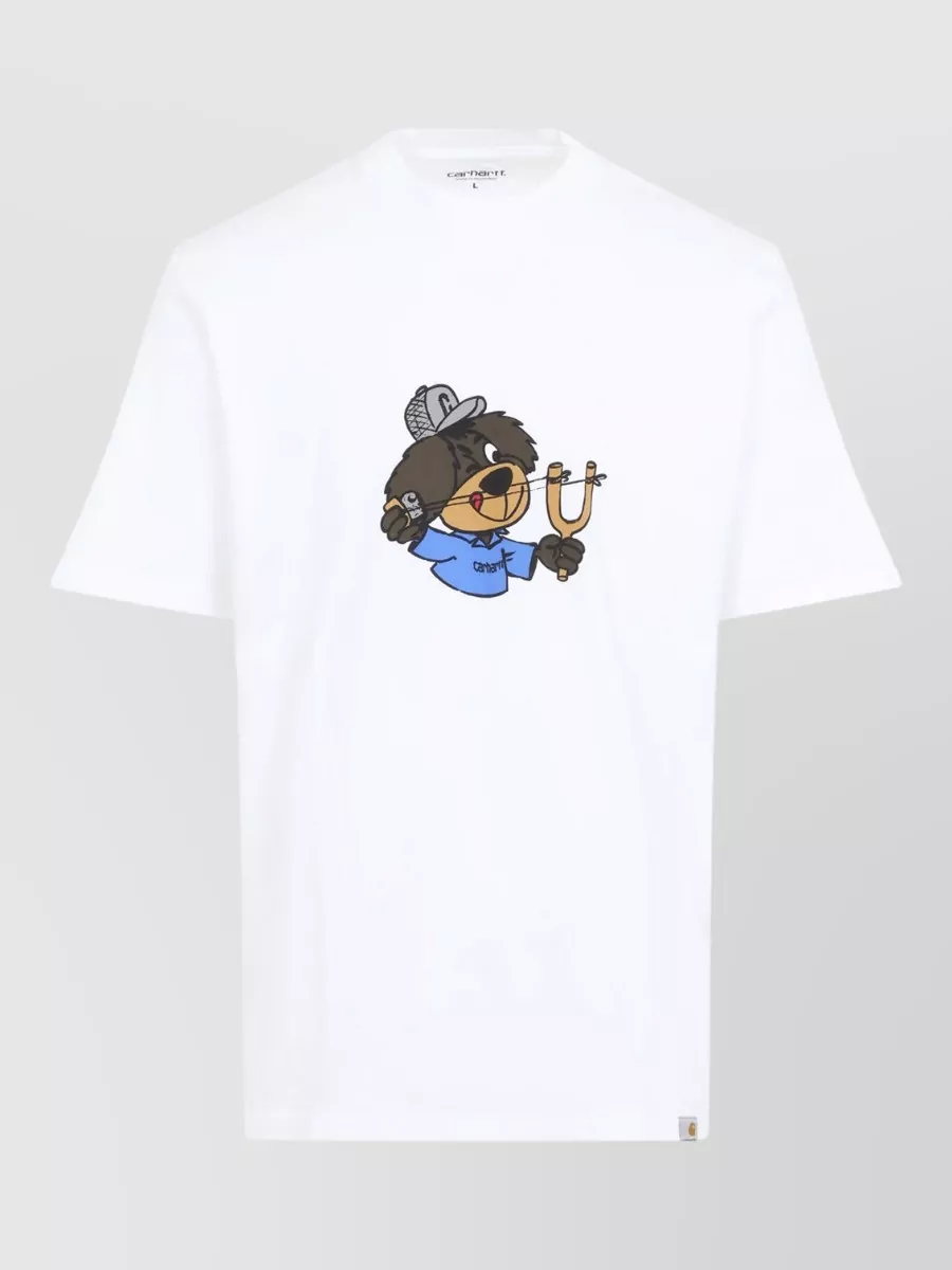 Carhartt Wip Logo Print Relaxed Fit Cotton T-Shirt