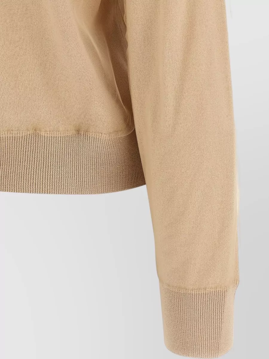 Fabiana Filippi Fine-Knit Virgin Wool Cotton Tulle Cardigan