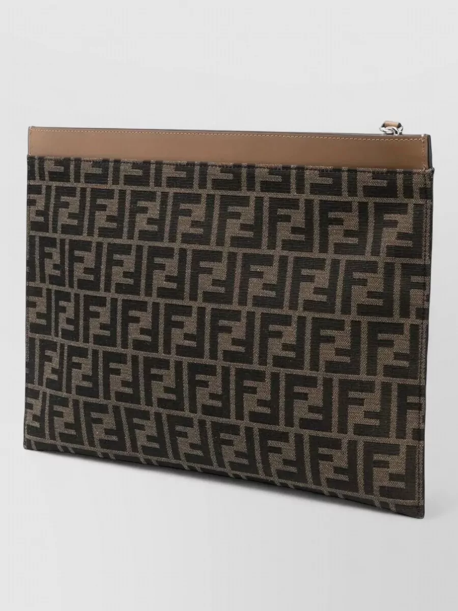 Fendi Large Monogram Clutch Top Handle