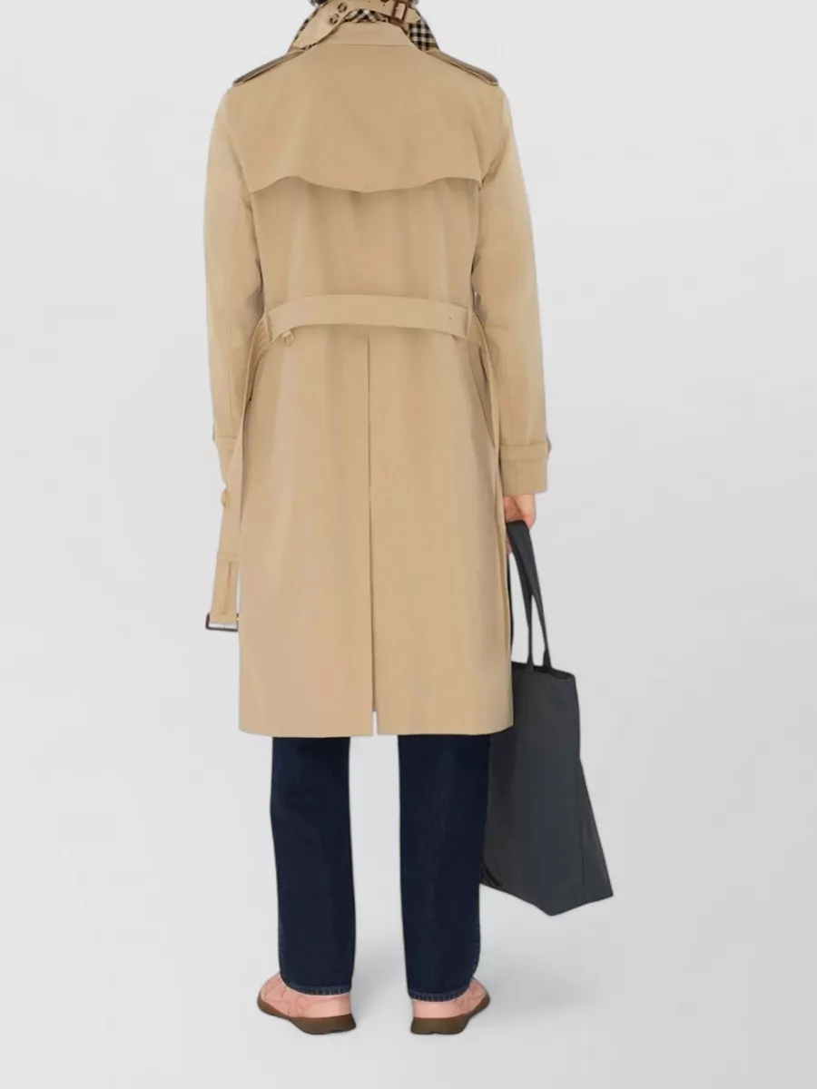 Burberry Cotton Long Single-Breasted Trench Coat