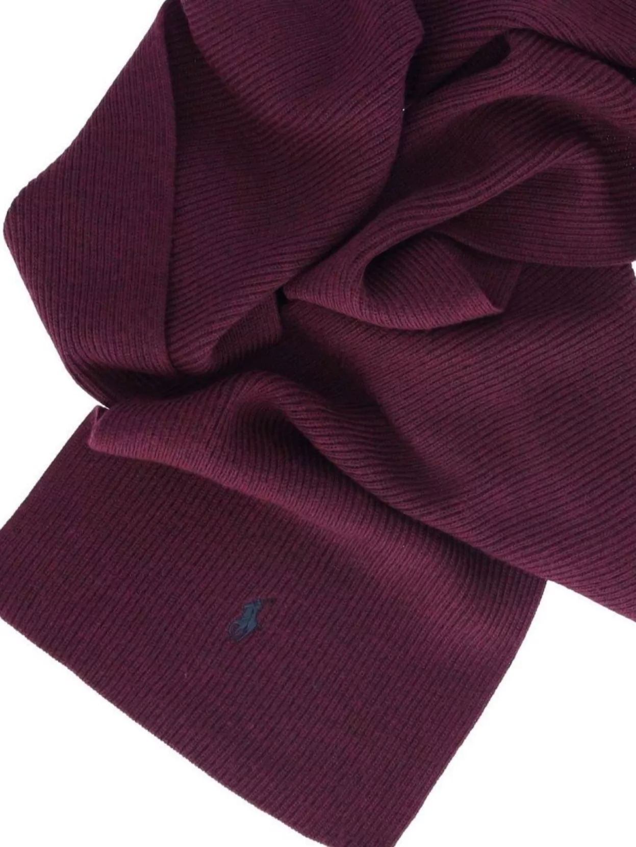 Polo Ralph Lauren Rectangular Ribbed Texture Scarf Accessory