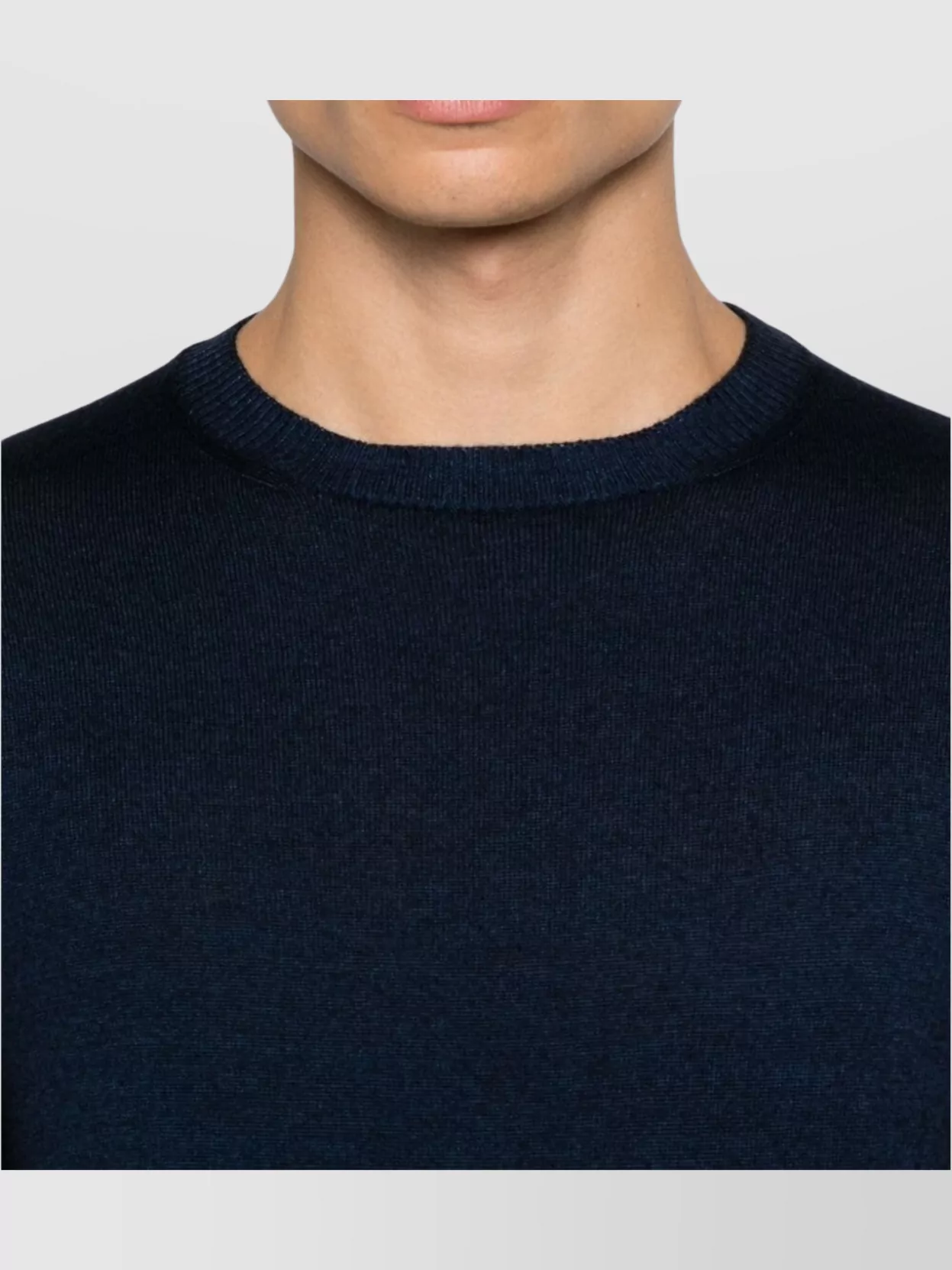 Malo Wool Crewneck Sweater With Ribbed Cuffs