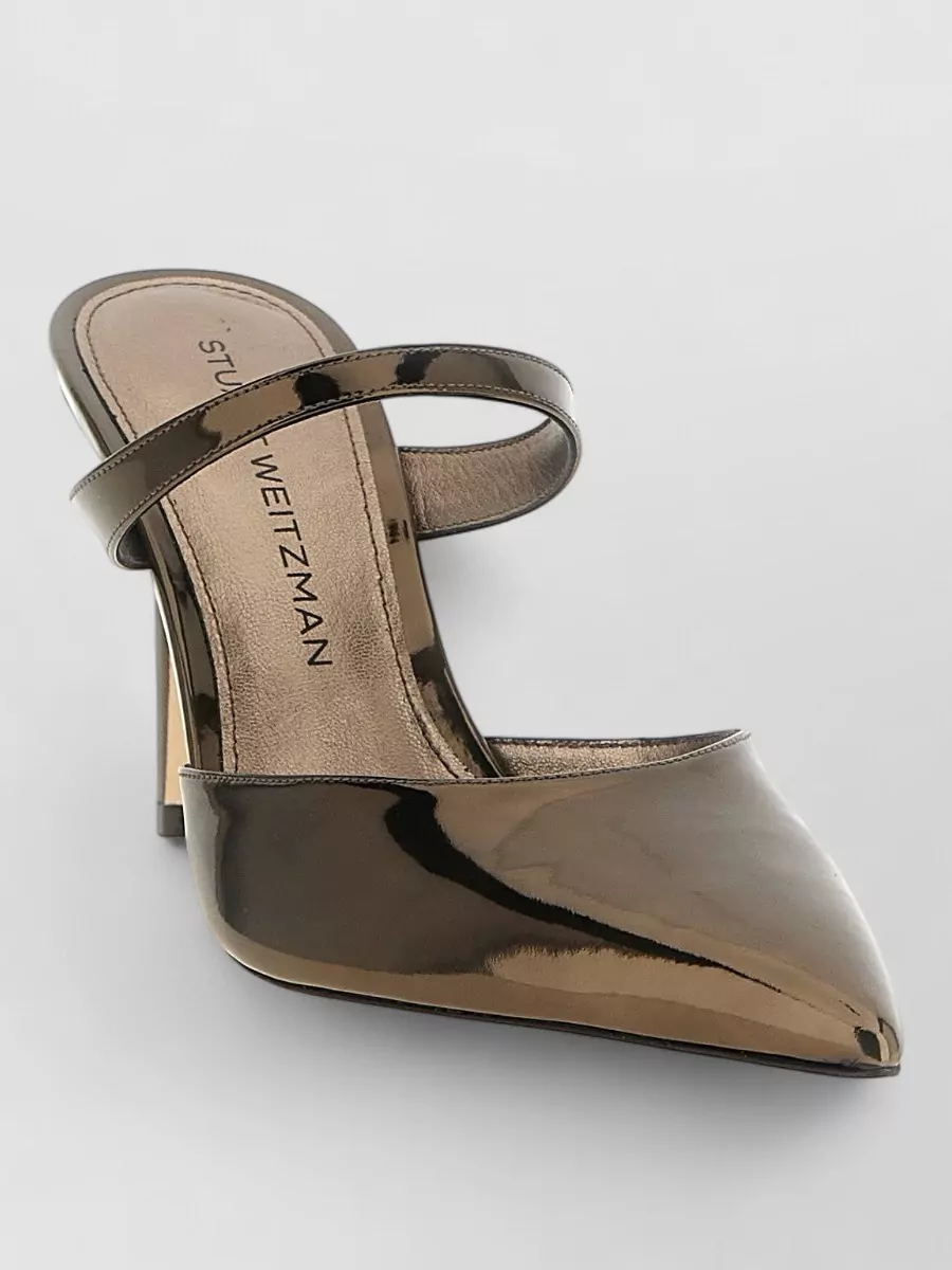 Stuart Weitzman patent leather mules