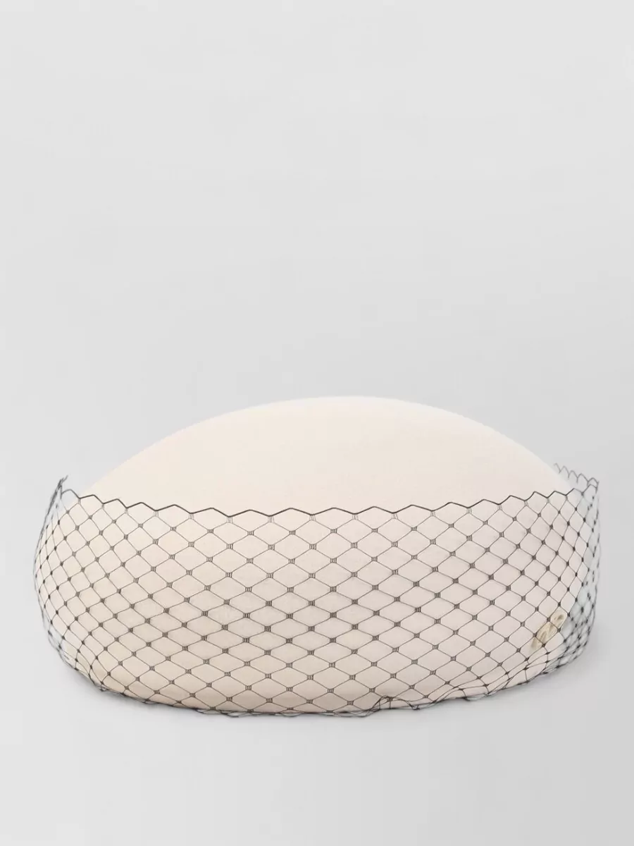 Maison Michel wool veil pillbox hat