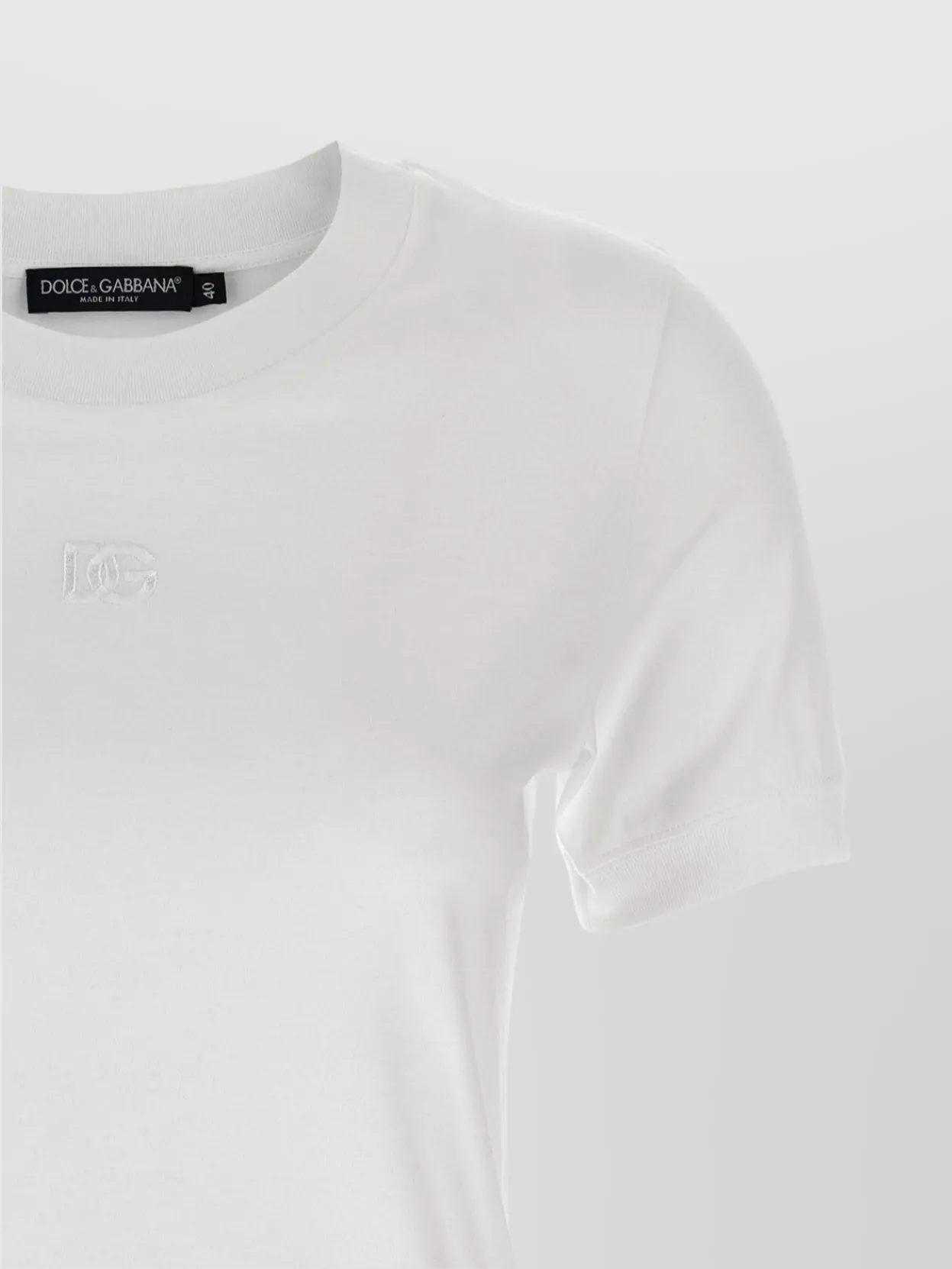 Dolce&Gabbana Cotton Logo Embroidered T-Shirt