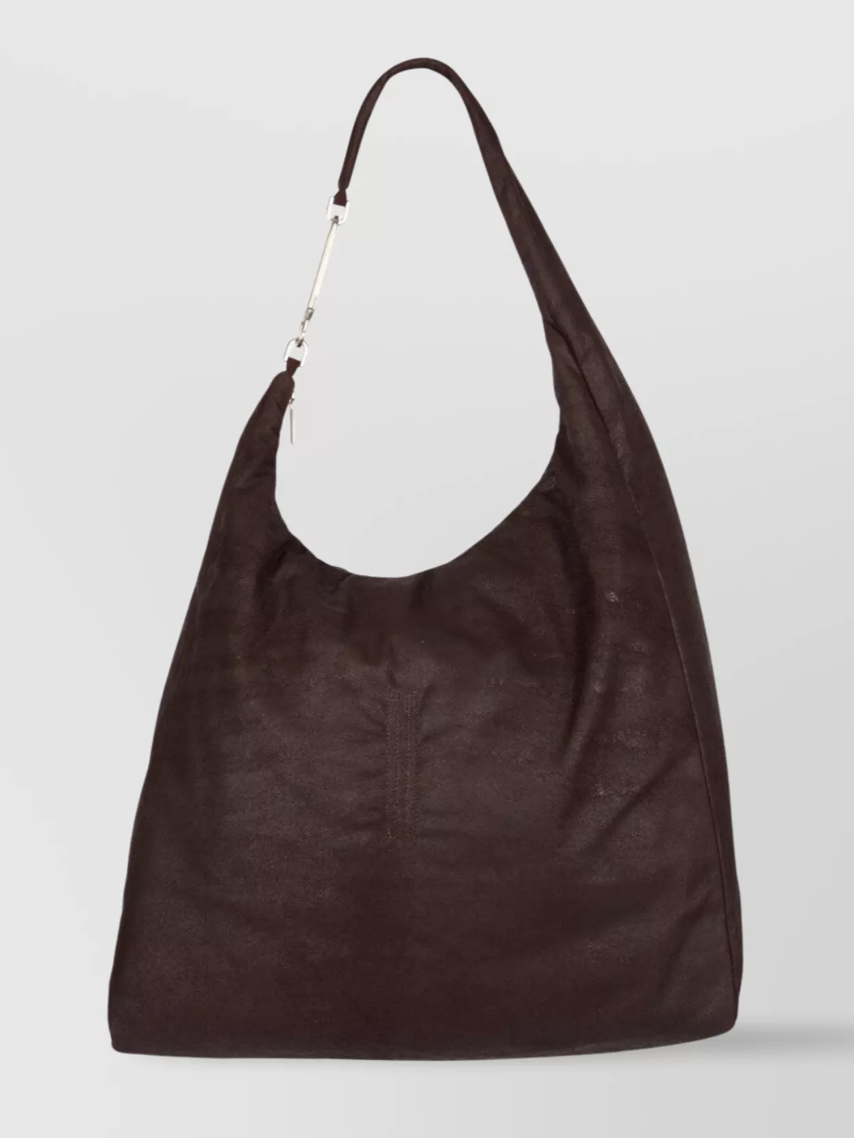 Rick Owens Gemini Bag Black Leather Shoulder Bag In Brown