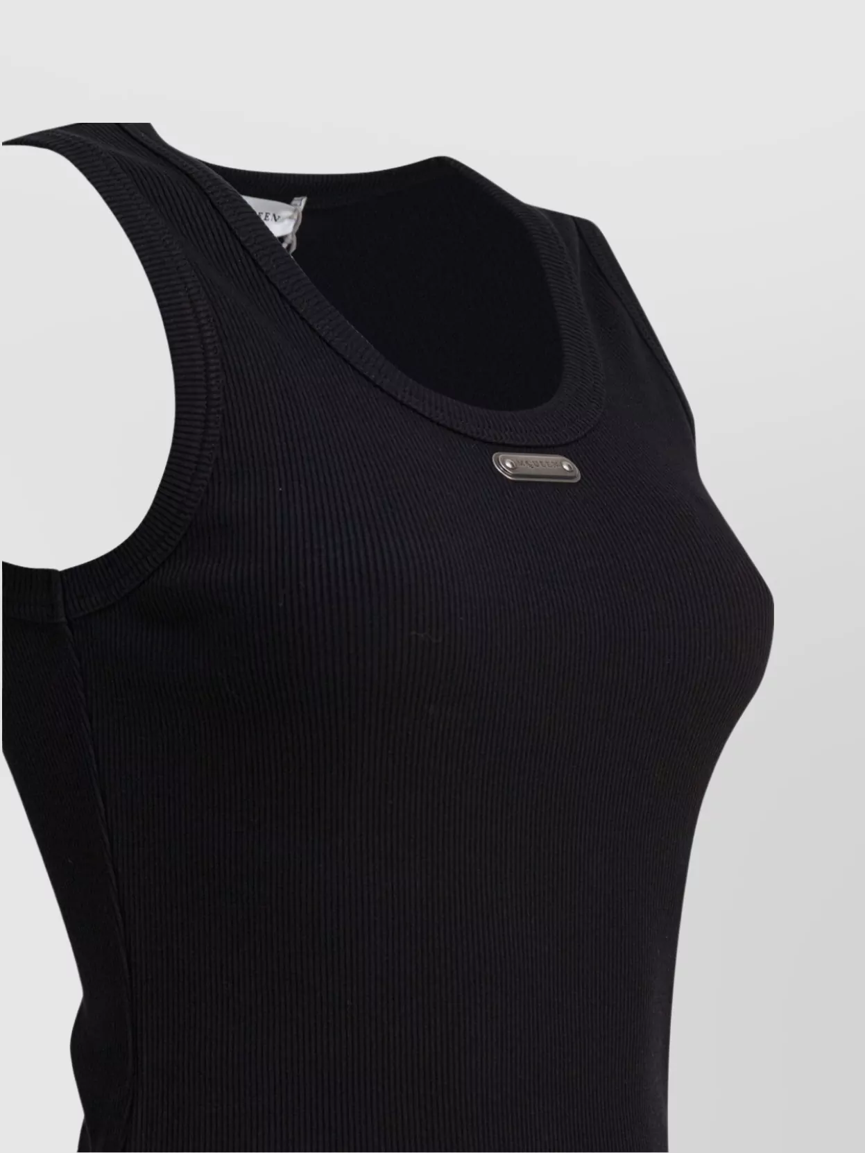 Alexander Mcqueen Ribbed Texture Sleeveless Top