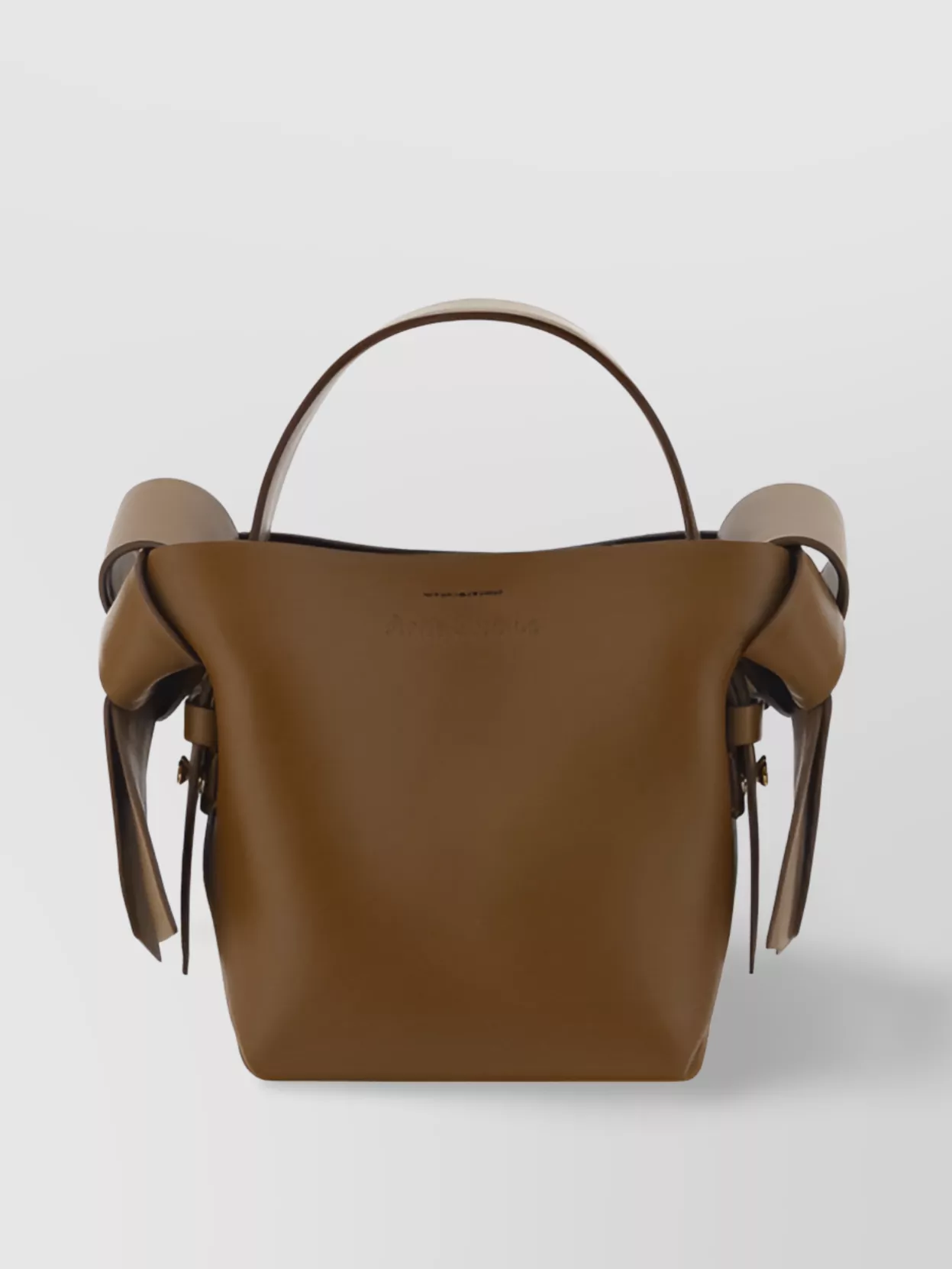 Shop Acne Studios Musubi Calfskin Shoulder Bag With Tie Detail