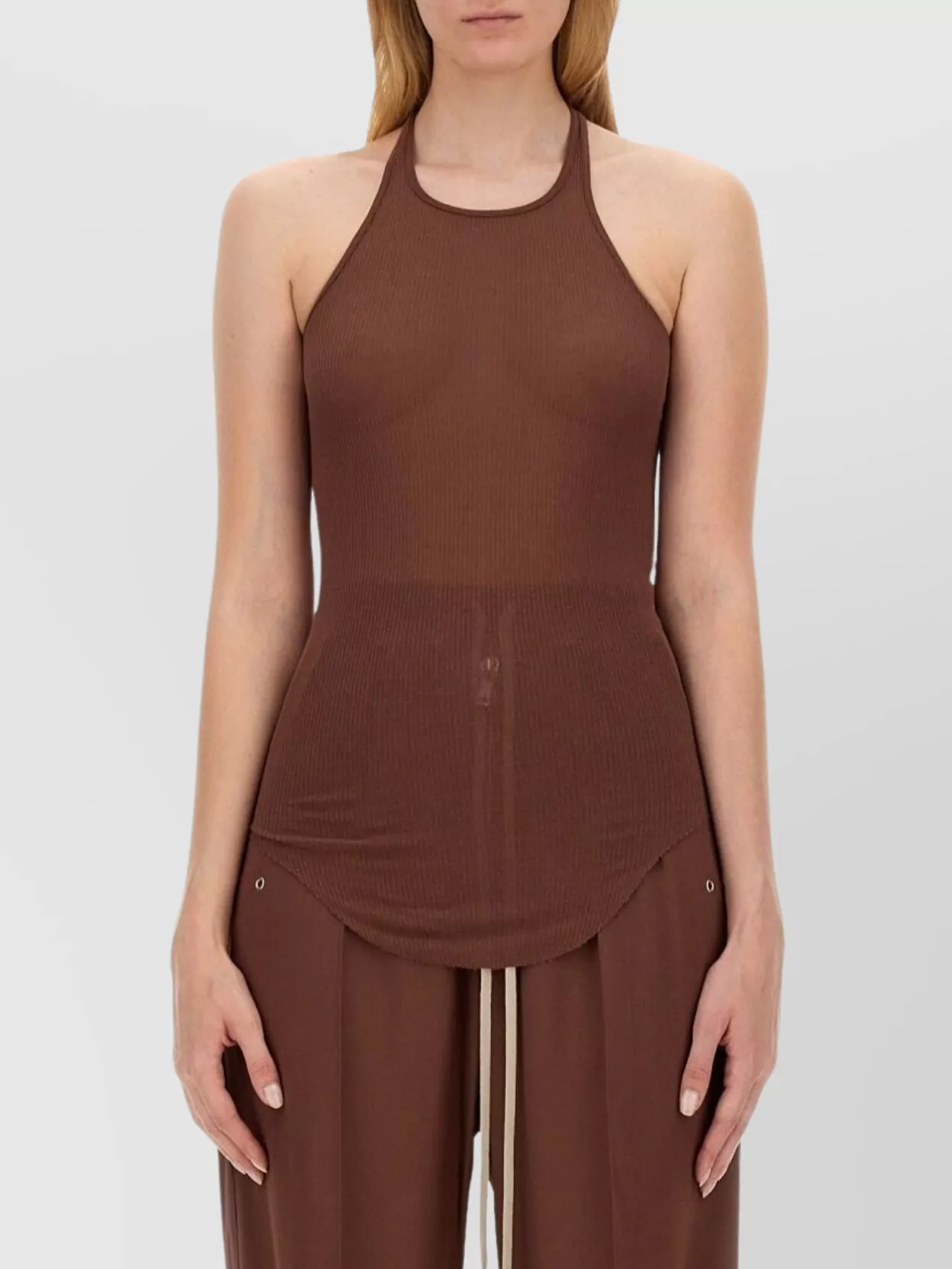 Rick Owens Ribbed Racerback Tank Top