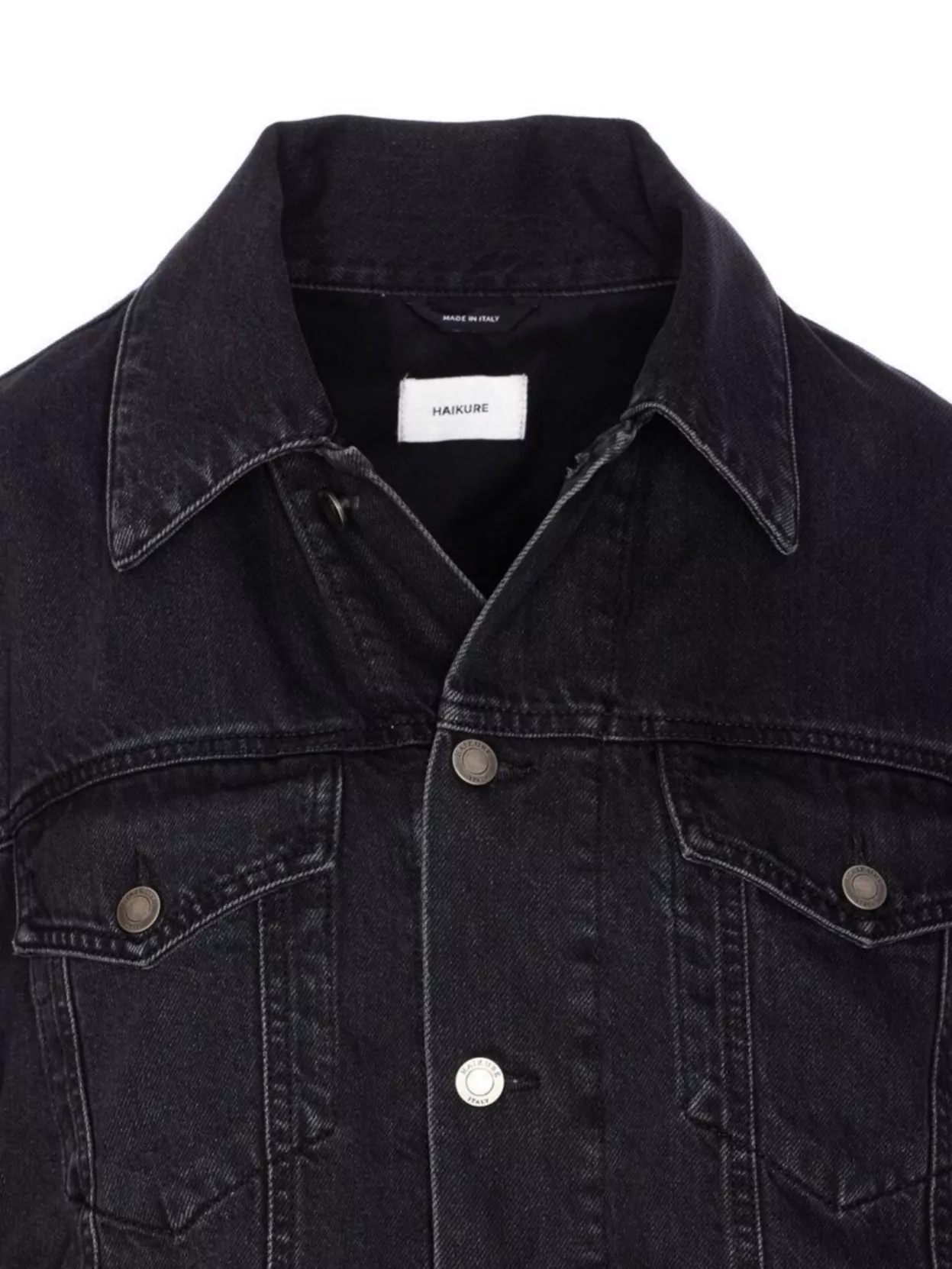Haikure Denim Jacket With Chest Pockets And Collar