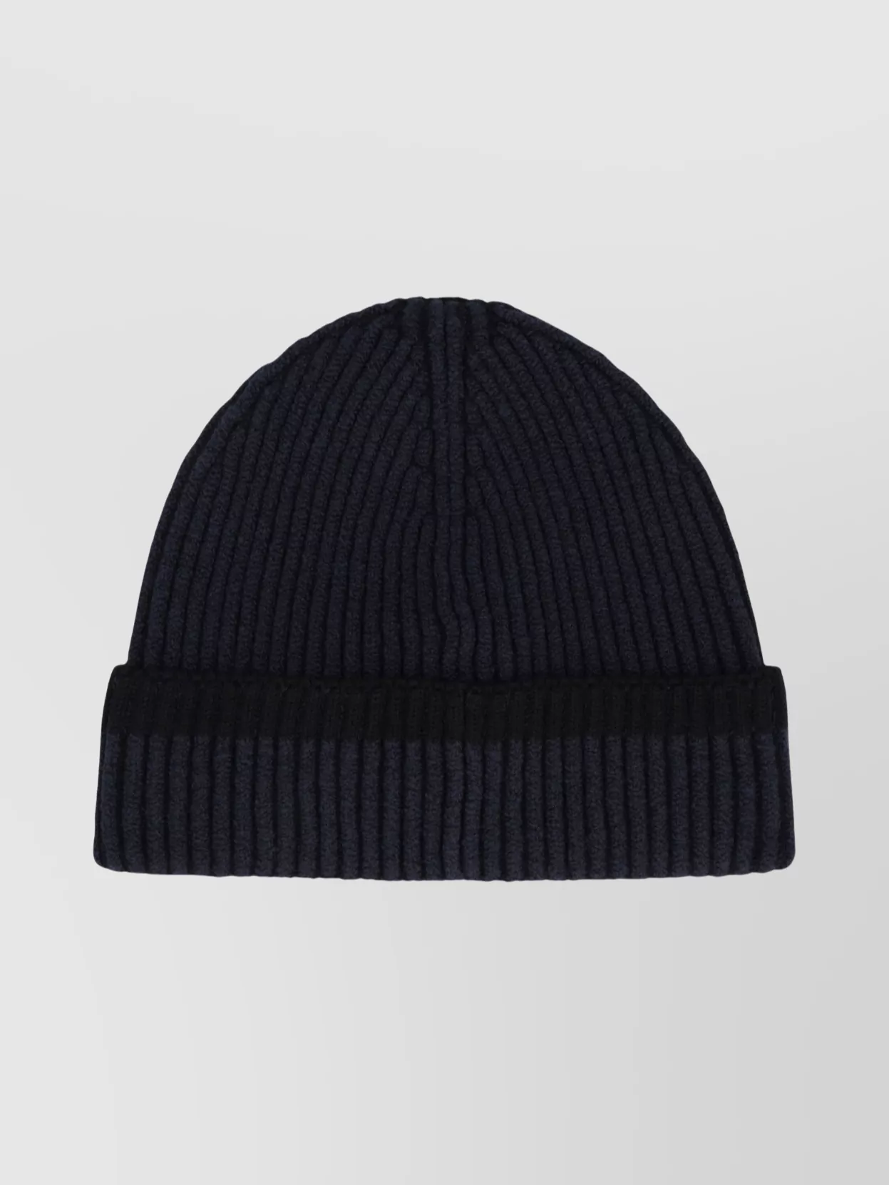 Stone Island Textured Wool Hat Folded Cuff