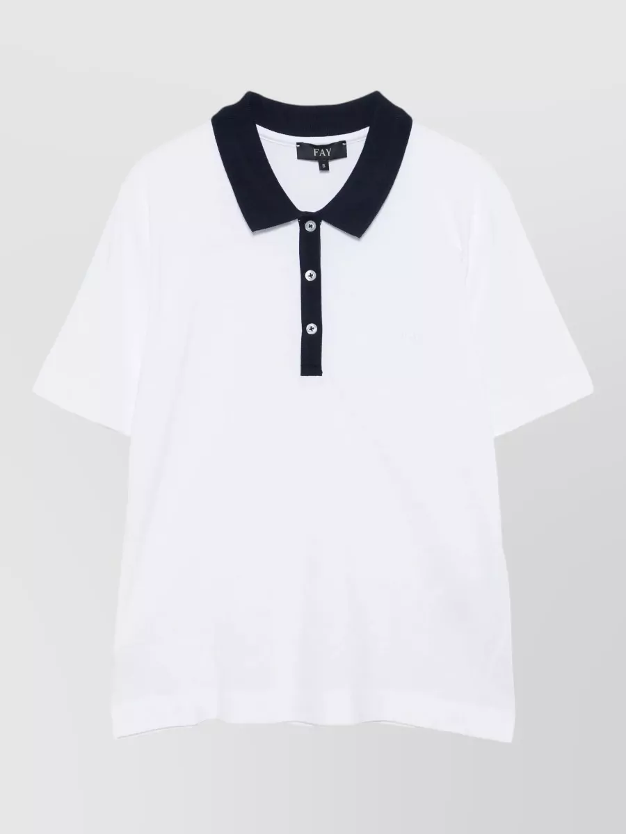 Fay Short-Sleeve Polo Shirt