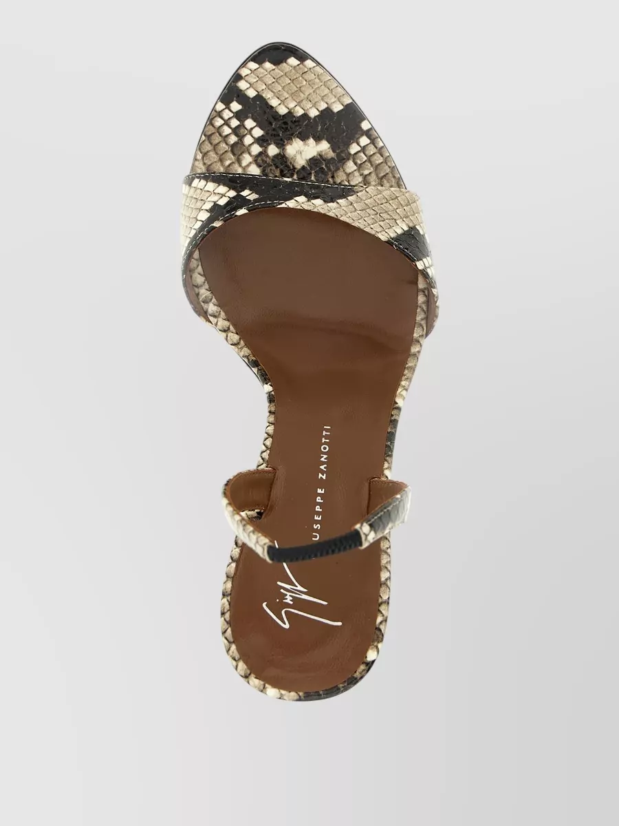 Giuseppe Zanotti Clandestino Patagonia Slingback Snake Print Sandals