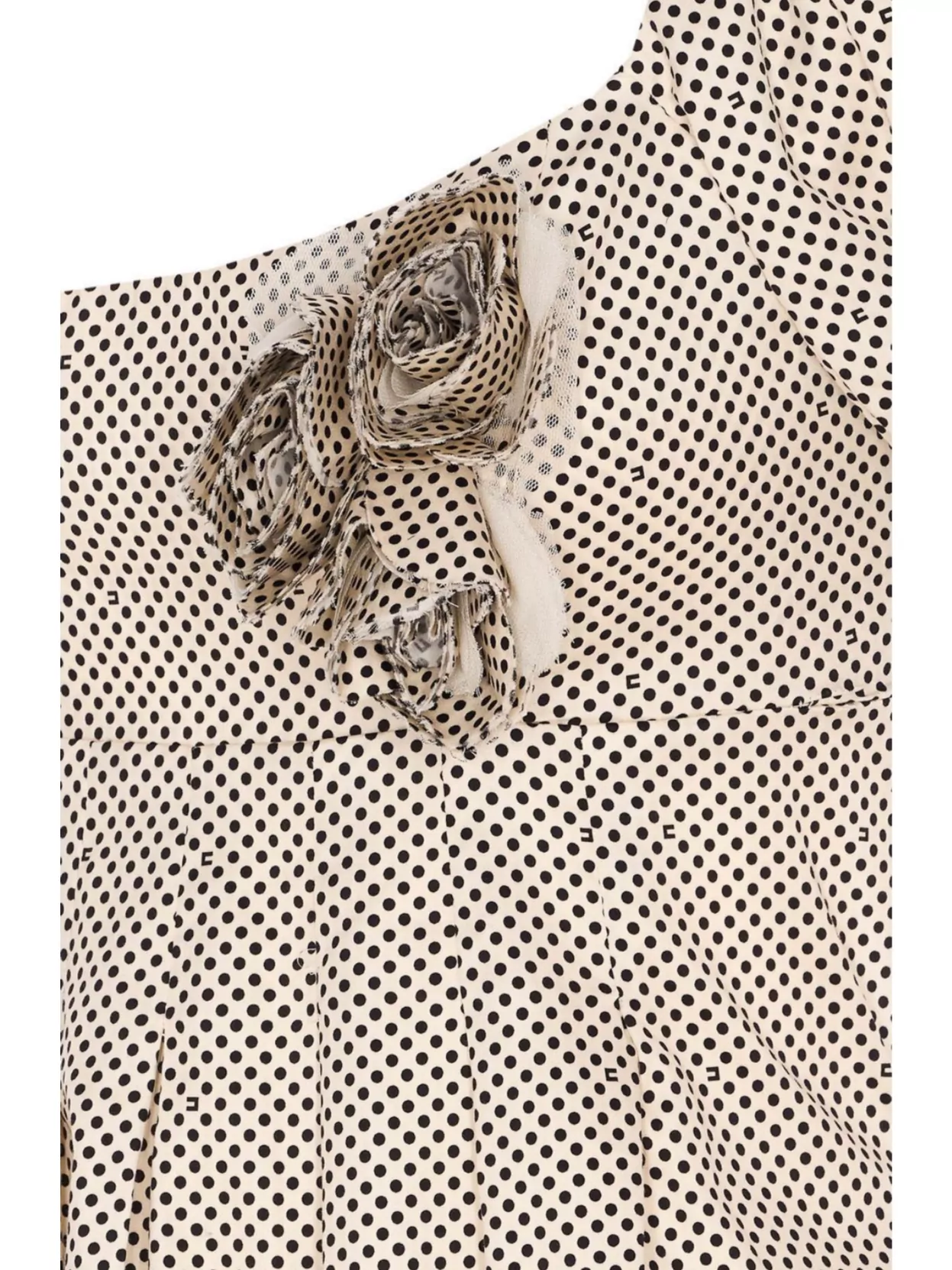Elisabetta Franchi Backless Puff Sleeve Dress With Floral Lace