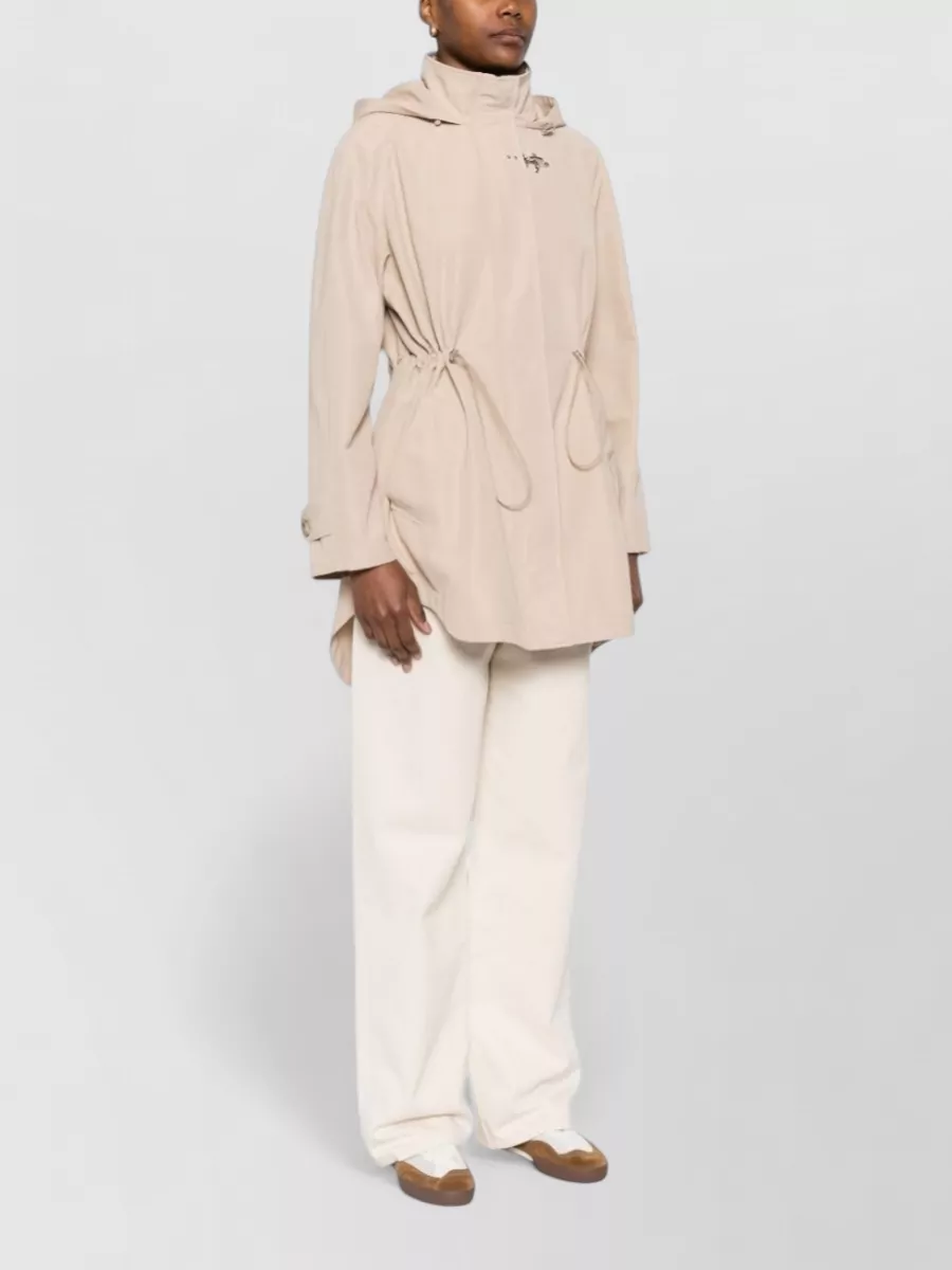 Fay Hooded Midi Parka Coat