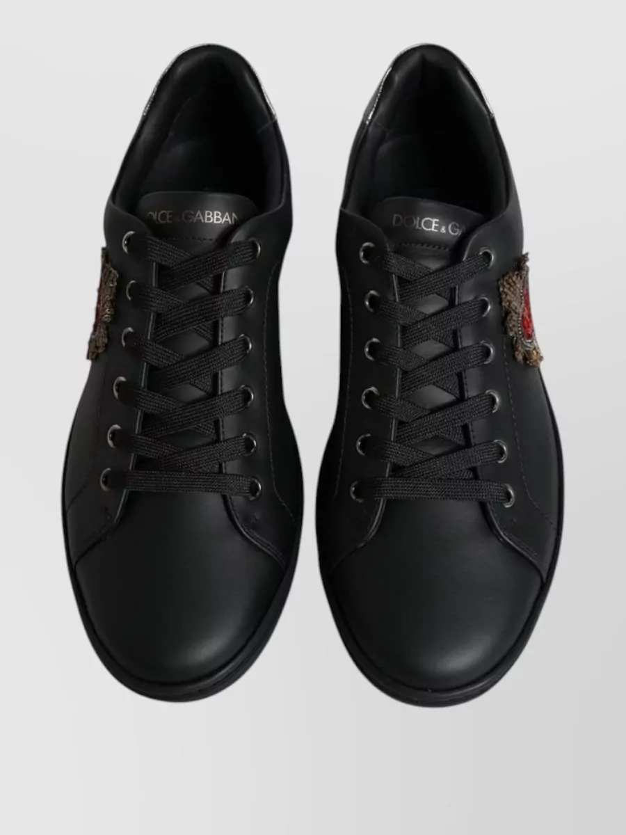 Dolce&Gabbana Leather Lace-Up Sneakers