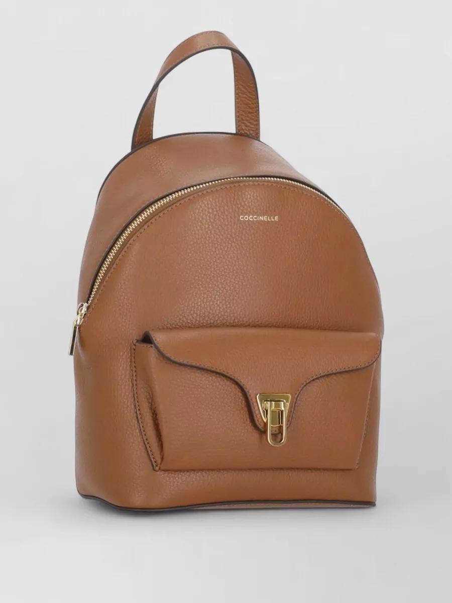 Coccinelle Leather Rucksack Top Handle Shoulder Straps