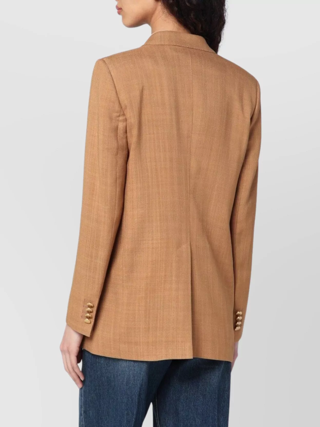 Tagliatore Double-breasted Jacket With Back Vent In Brown