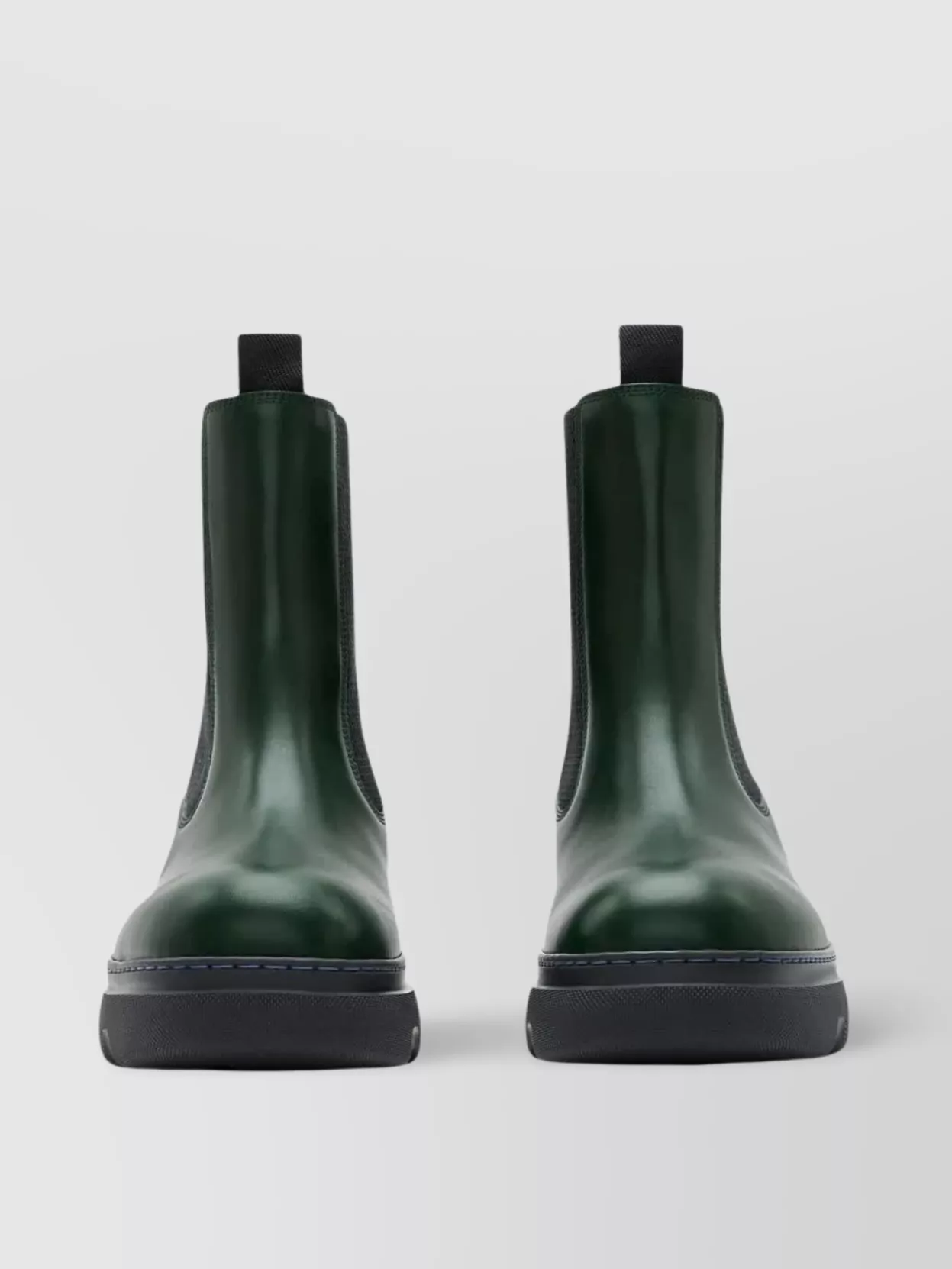 Burberry Chunky Sole Ankle Boots With Elastic Panels
