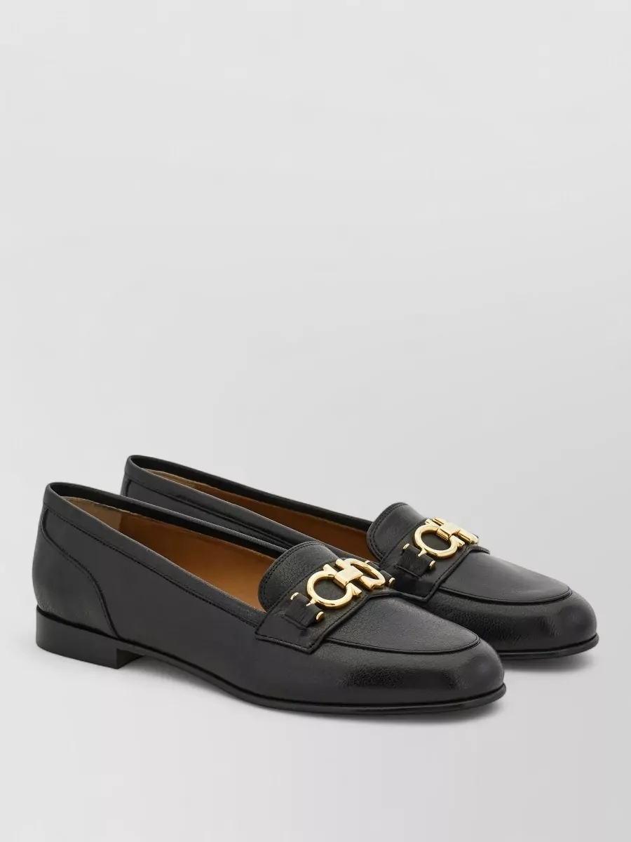 Ferragamo leather bax loafers