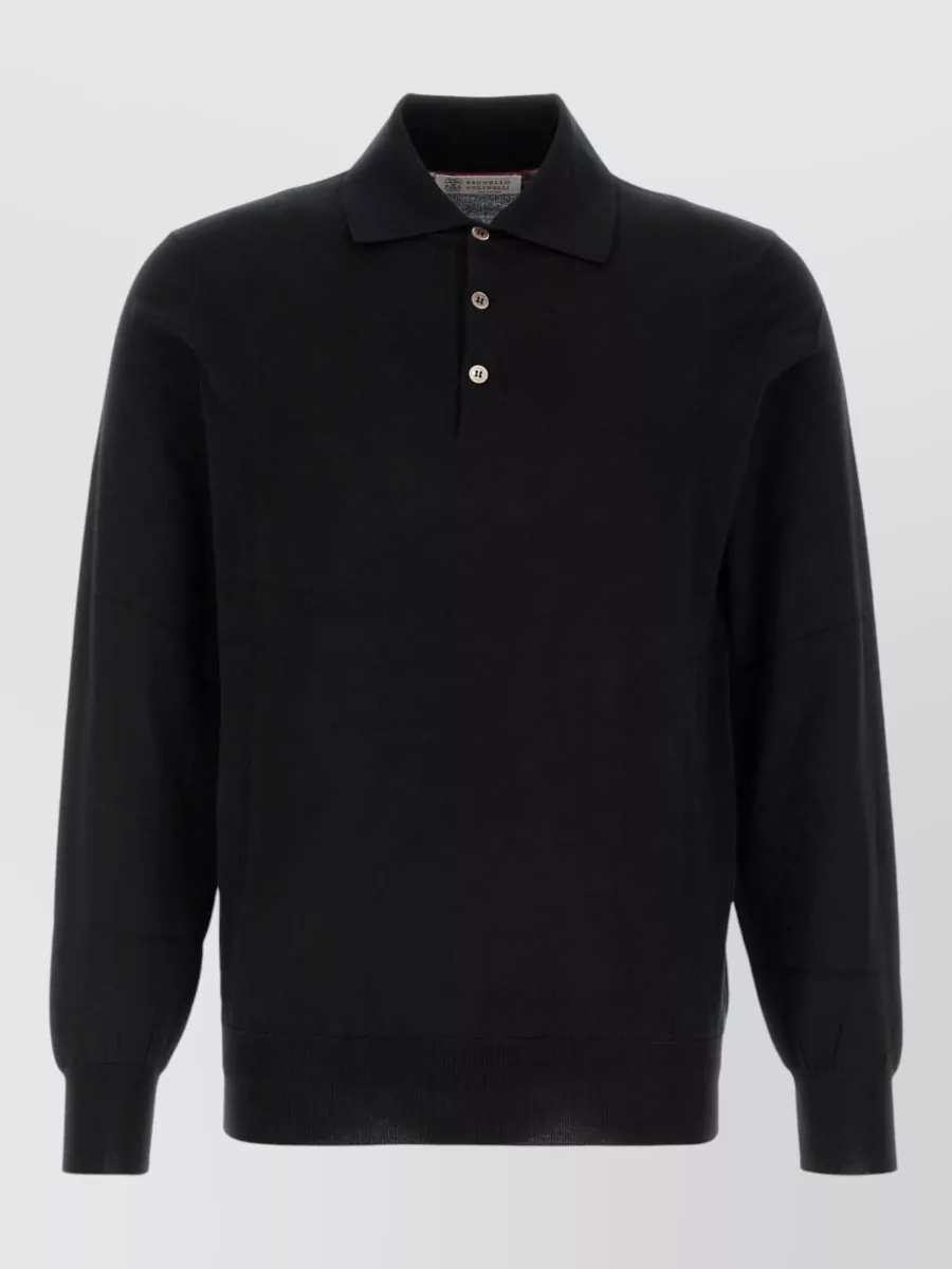 Brunello Cucinelli Cotton long-sleeve polo shirt