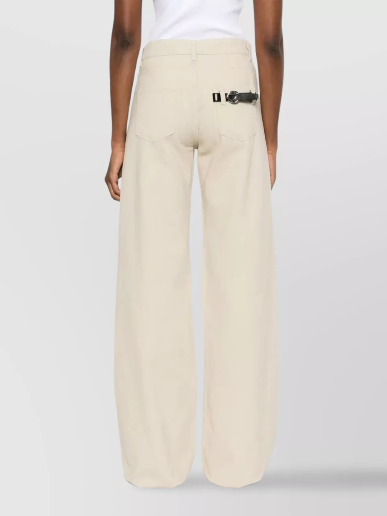 Coperni Trousers Wide-leg Denim Back Pockets In Gray