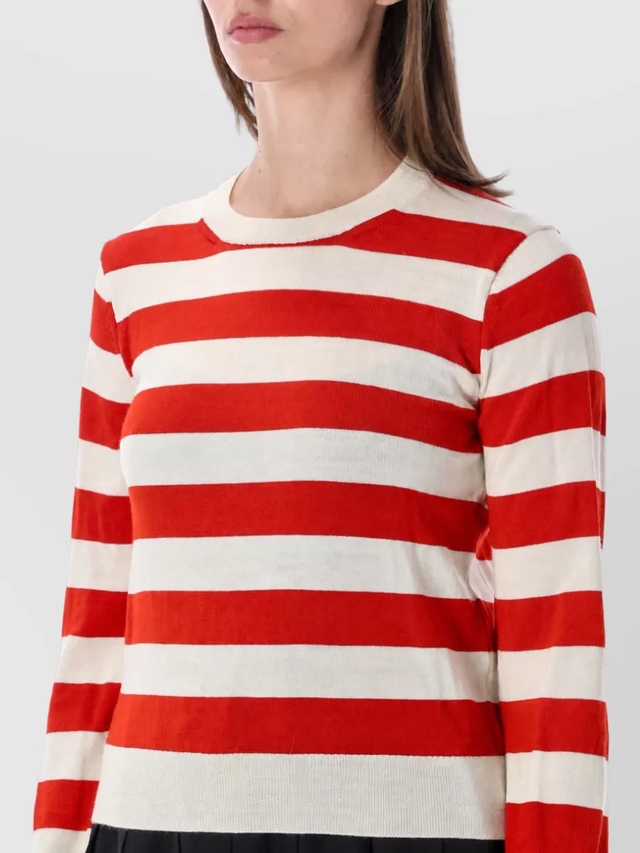 Comme Des Garçons Striped Crewneck Top
